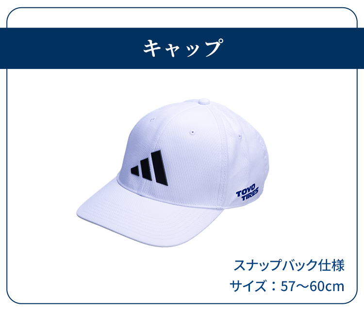 キャップ（スナップバック仕様／サイズ：57〜60cm）