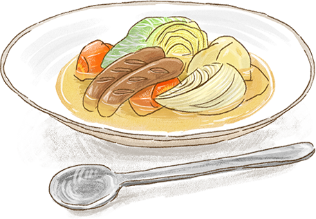 さちこさんちの たっぷりキャベツの ポトフ